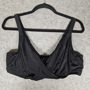 Elomi Black Wrap Plunge Underwire Twist Swim Top Beach Resort Summer Size‎ 40G